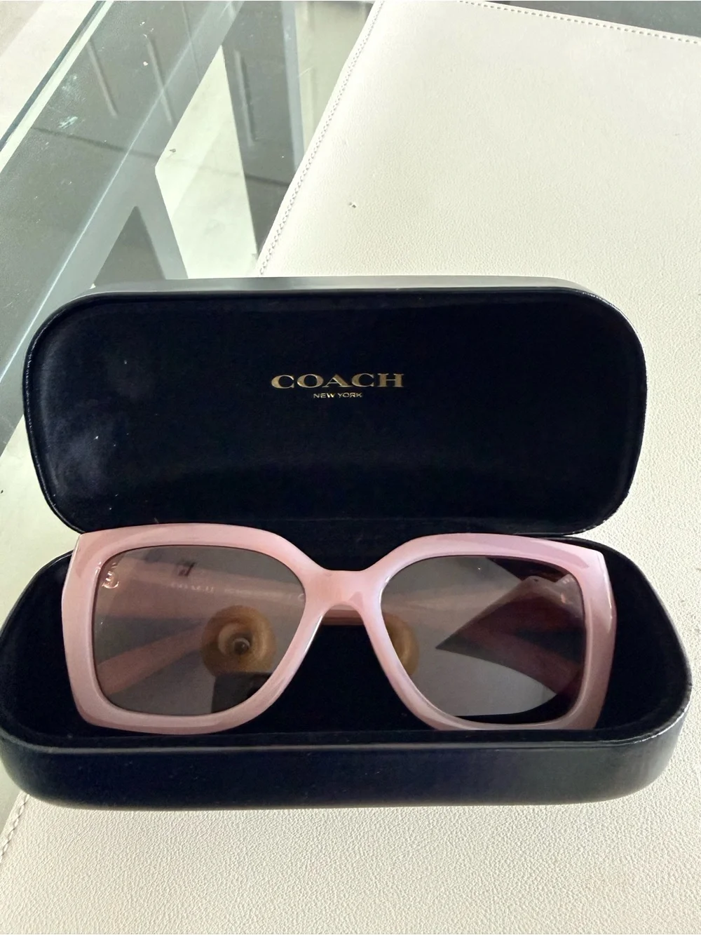 Coach Women's Oversized Cat-Eye Sunglasses in Milky Buff CW195